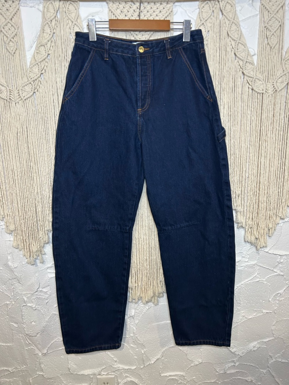 Meshki Utility Barrel Jeans Dark Wash Womens size 10